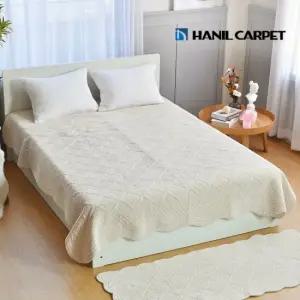 [한일카페트] 모던퀼팅 극세사 워싱 카페트겸 스프레드 160x210