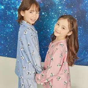 수아팜 [정상가 64000원] 여아 핑크팬더 밍크 수면 긴팔 파자마 세트