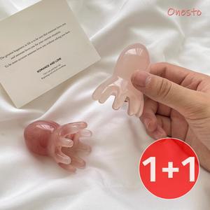 원스토 문어 마사지기 두피 괄사 천연소재 2개 세트