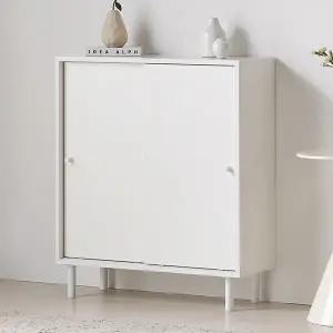 지베스 다비 3단 800 도어 슬라이딩 슬림 틈새 수납장_다리형