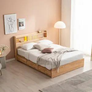 파로마 이즈 우든 LED 원목 수납침대 매트제외 SS IDH011