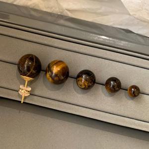 호안석귀걸이 원석 타이거아이 옐로우 6 8 10mm