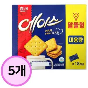 해태제과 크래커 과자 대용량 에이스 436g X 5개