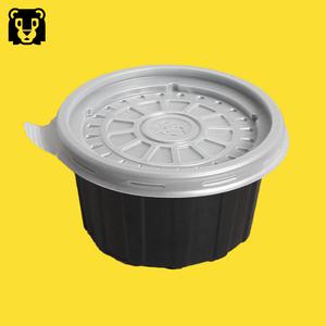 국물용기 BFP 95파이 검정 소 1000개세트(몸통+뚜껑) 소스 밥 장국