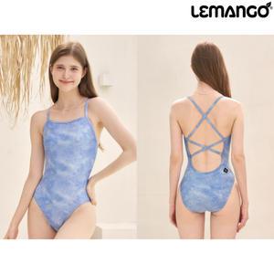 르망고 4452 에스텔라 나이트 블루 여성 원피스 수영복 LEMANGO