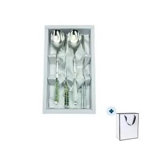 삼미 부부 커플 수저세트 청자 백자 세라믹 2인용 국내생산