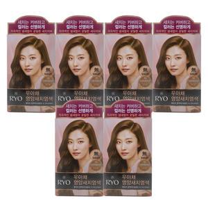 려 우아채 영양새치크림 염색약 7O 오렌지브라운 6개