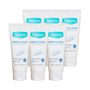 애경 바세린 딥클린 클렌징 폼 씨솔트 탄산수 150ml 6개 폼클랜저