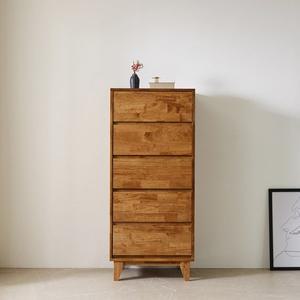 [아이앤] 데이안 고무나무 원목 5단 600 서랍장 FI