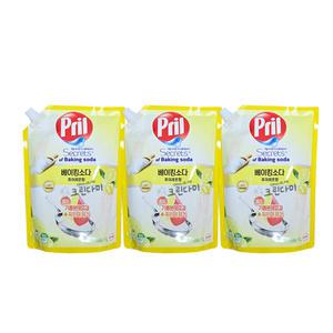 프릴 시크릿 오브 베이킹소다 주방세제 퓨어레몬 리필 1L x3개