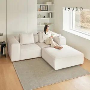 휴도 기억의 동백 2240 조야 3인용 패브릭 소파+스툴