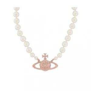 [비비안웨스트우드](김해점) 원 로우 펄 바스 릴리프 여성 초커 목걸이 63010106 02G128