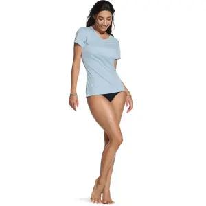 여성 브이넥 반팔 래쉬가드 수영복 여름티셔츠_F