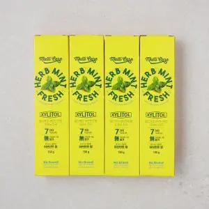 노브랜드 멀티케어 허브민트향 프레쉬치약 150gX4입