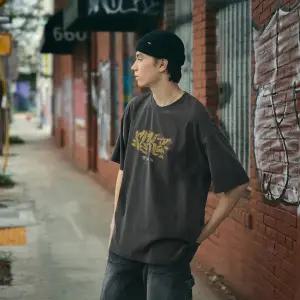 플루크 크랙 그래피티 로고 피그먼트 반팔 티셔츠 FST731 / 5color