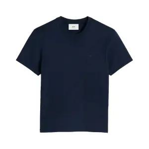 아미 스몰 하트 로고 반팔티셔츠 네이비 BFUTS003 724 430