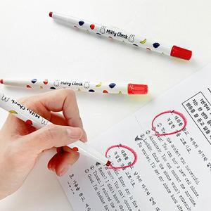 동아 미피 체크 색연필 빨간펜 채점펜 빨강 12자루 시험용 학원용 채점용