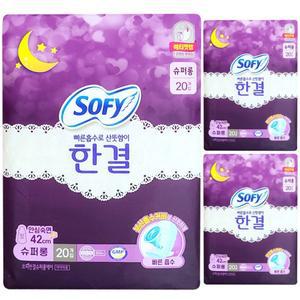 쏘피 한결 안심숙면 420 슈퍼롱 소피 날개형 생리대 42cm 60개입