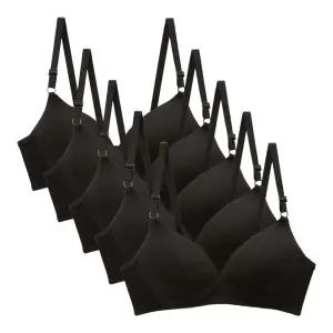 아이엠속옷 노와이어브라 5매세트 기본 순면 저중심 빅사이즈 브래지어
