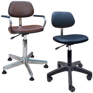 차밍(팔무)-바퀴 고정식 / 등받이 철제 팔걸이용 의자 안내데스크 작업 카운터 보조의자