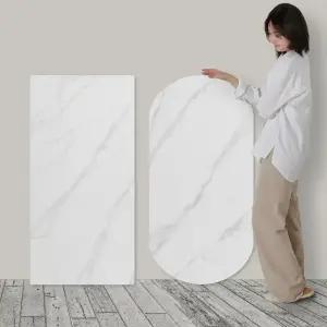 달리빙앤 식탁 테이블 포세린 세라믹 상판 교체용 타원형 사각 1200 1400