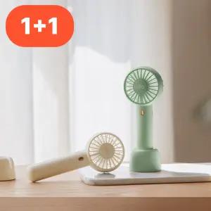 [2개] [초강력 듀얼팬] 알로코리아 휴대용 미니 선풍기 듀얼팬 F2 핸디 손풍기 손선풍기