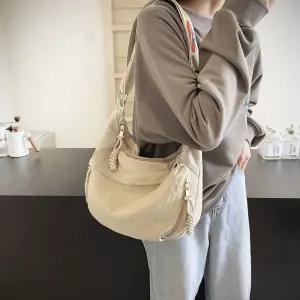 URB 칼라끈 반달 크로스백패션 가방 여성 여자 캐주얼 끈백 스트랩 크로스