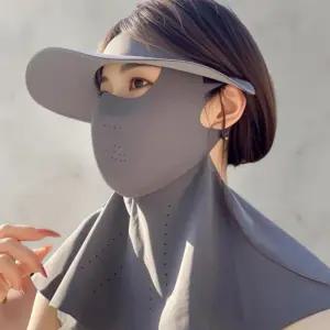 여성 여름 스포츠 스판 햇빛 차단 썬캡 얼굴 보호 마스크