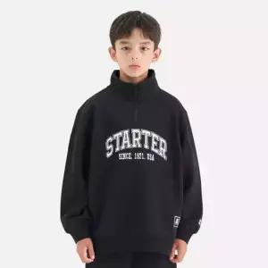 [스타터 블랙라벨 키즈]반집업 그래픽 맨투맨 (블랙) ST253IMM04_BLK