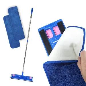 매직크린 신형 극세사 찍찍이 크리너 밀대1p 걸레2p세트