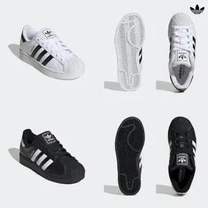 [아디다스키즈] JH9976/JH9977 SUPERSTAR II J 슈퍼스타2 주니어 운동화 화이트 블랙 (220∼240) HCK