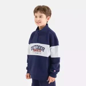 [아웃도어 프로덕츠 키즈]컬러블록 반집업 맨투맨 (네이비) OD253IZM13_NVY