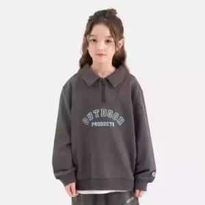 [아웃도어 프로덕츠 키즈]반집업 스몰그래픽 맨투맨 (딥그레이) OD253IZM14_DGY