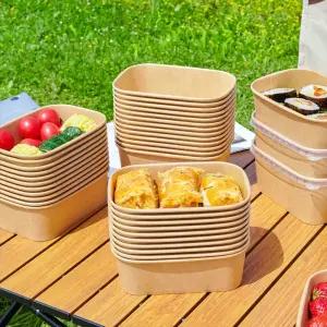 크라프트 일회용 도시락통 배달 포장 소풍 예쁜도시락/용기/종이/그릇/도시락/런치/박스