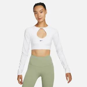 나이키 여성 롱슬리브 크롭탑 브라 화이트 FB4103-100