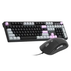 :darkFlash DKM200 유선 키보드 마우스 세트 (블랙 트와일라잇)