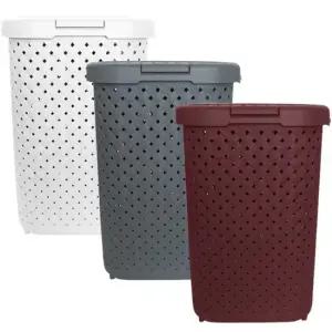 DECENT 분리형 세탁바구니 62L 분리형세탁바구니 분리형빨래바구니 뚜껑빨래바구니 세탁함