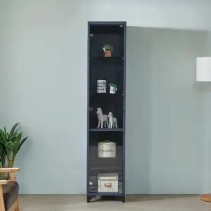 나무뜰 빈스 키높은 400 유리 장식장 HP173C (착불)