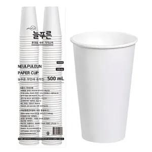 neulpuleun 무인쇄 종이컵 500ml 100개입 1개