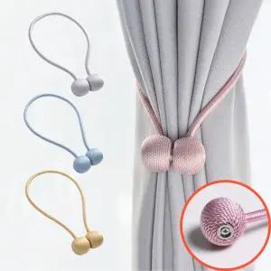 후사고리 커튼묶는끈 자석타이백 드롭 줄 커텐묶기 걸이 스트랩 고정 마그네틱끈 2p