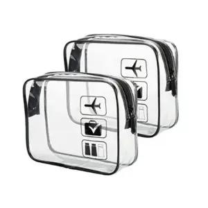 투명 지퍼 화장품 가방 비 여행용 세면 백 투명파우치 세면백파우치 세면파우치