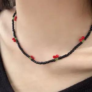 (쓰러담아) 체리 비즈 목걸이 원석 비즈공예 주얼리 체리 비즈 원석 목걸이