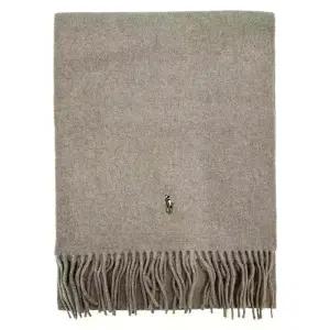 폴로 랄프로렌 시그니처 멀티로고 머플러 이탈리안 헤더 브라운