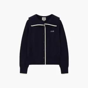 마리떼프랑소와자켓 TQK MFG44FCD304NVY MOUVEMENT W SAILOR COLLAR KNIT CARDIGAN navy