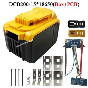 DCB200 15x18650 리튬 배터리 케이스 보관함 DEWALT 호환 18V 20V 이온 하우징 용 PCB 충전 보호 회로 기판