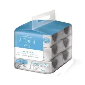 아토마일드 베이직엠보싱 물티슈 캡형 70매x6개