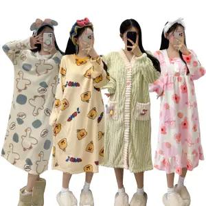 사계절 극세사 홈웨어 모음전/여성잠옷/긴팔/반팔/간절기/극세사/방한템/여름/여성원피스