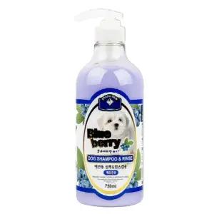 뉴 벨버드 블루베리 샴푸린스 겸용 백모용 750ml 애견샴푸애견미용용품