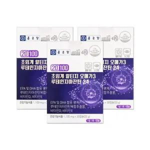 종근당 20100 초임계 알티지 오메가3 루테인지아잔틴24 1100mg 30캡슐 3개/mjc