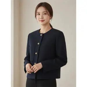 [올포유]여성 포켓 포인트 라운드넥 숏자켓 ALKKM7311 915_P350392515